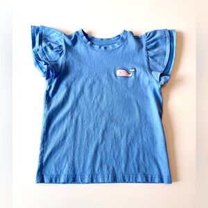 Vineyard Vines Girls’ T-Shirt with Flutter Sleeve Design, size S (7-8)